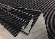 कपड़ों के सोफा ब्लैक के लिए 220GSM स्ट्रेची 93% पॉलिएस्टर कॉरडरॉय फैब्रिक